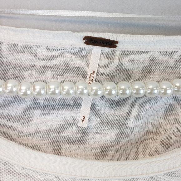 Free People Pink Striped Top with Lace sides panel SZ S - Picture 6 of 8